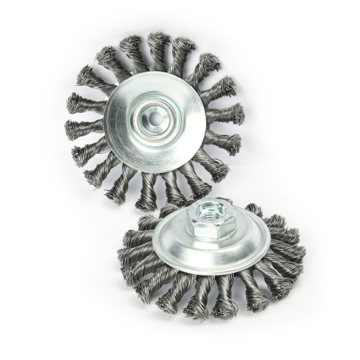 Bevel brush with Nut steel wire